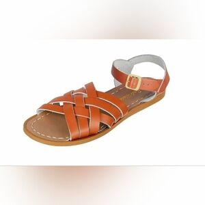 Saltwater Retro Womans Tan Sandals, Size 5